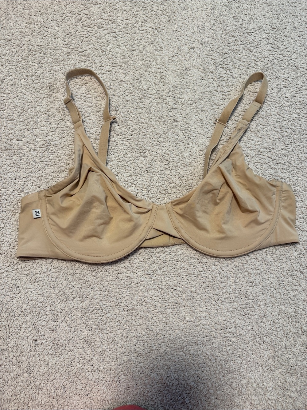 Harper Wilde 38B Women's Nude Underwire Bra - Tan smooth soft tshirt
